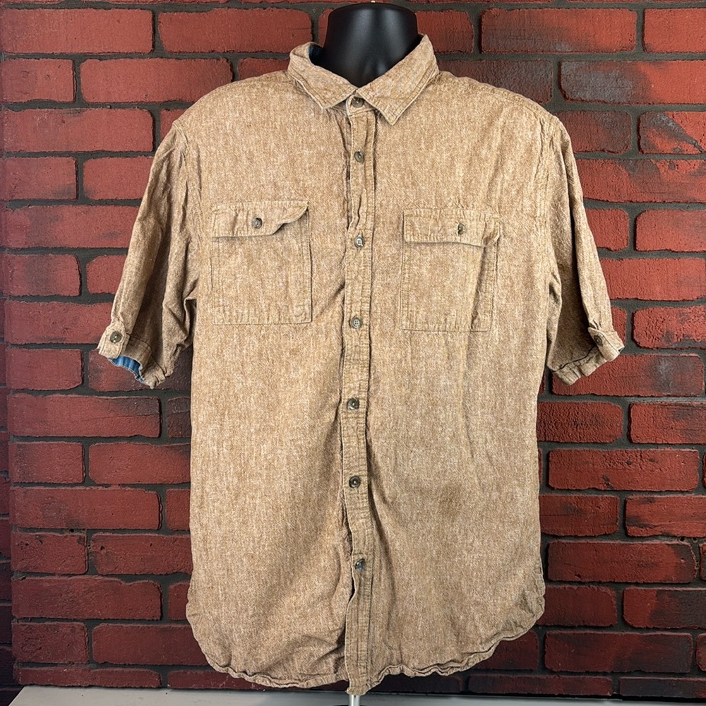 Sean John Shirt Mens 2XL Beige‎ Button Down